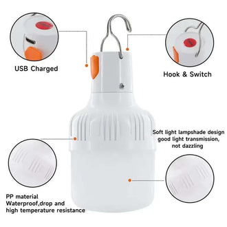 Portable Camping Light USB Rechargeable LED Hanging Light