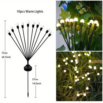 LED Firefly Lights - Solar Powered - 10 LEDs