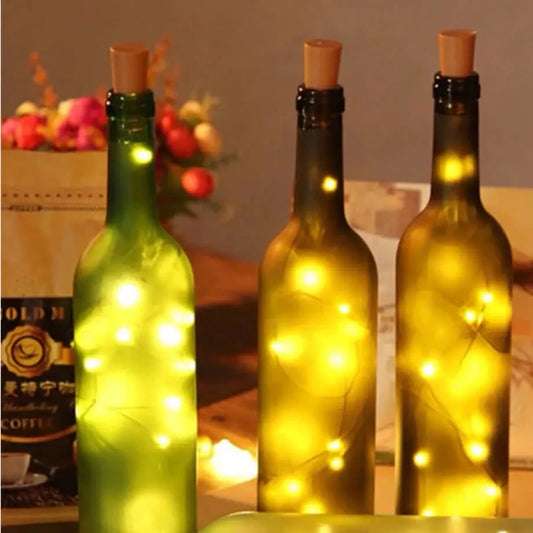 LED Wine Bottle Lights - Battery Powered - 3m - Image #1