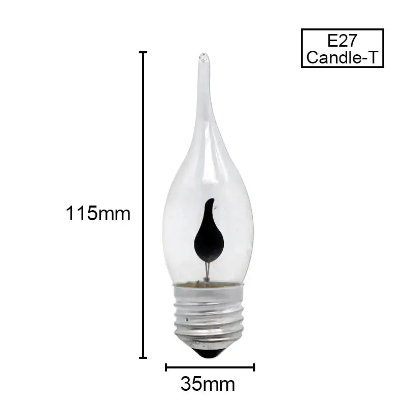 LED Candle Light Retro Bulb - Flickering Flame