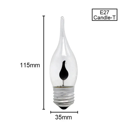 LED Candle Light Retro Bulb - Flickering Flame