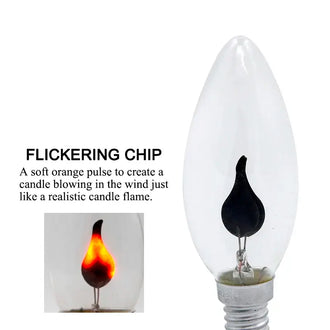 LED Candle Light Retro Bulb - Flickering Flame