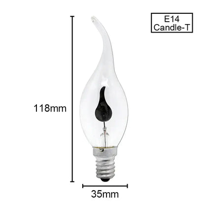 LED Candle Light Retro Bulb - Flickering Flame