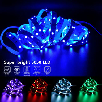 LED Strip Lights - USB Powered - RGB 5050 with Remote Control and Bluetooth