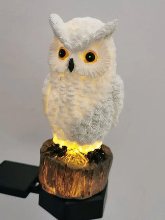 Garden Solar Light Outdoor Decor Resin Owl Solar LED Light with Stake